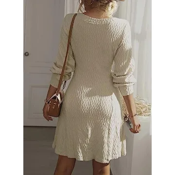 Dookatoo V-Neck Winter Dress for Women