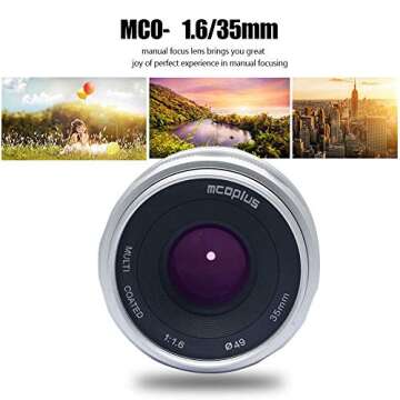 Mcoplus 35mm F1.6 Lens for Sony E-Mount Cameras