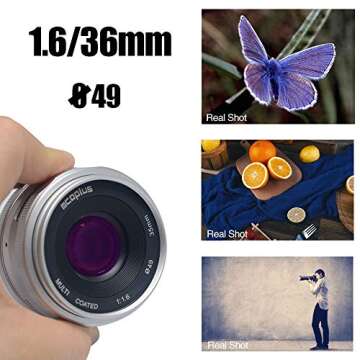 Mcoplus 35mm F1.6 Lens for Sony E-Mount Cameras