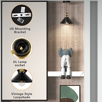 Licperron Vintage Wall Sconces - Adjustable Industrial Lighting