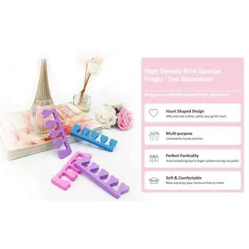 Toe Separators Set - 24 Soft and Durable Pedicure Tools
