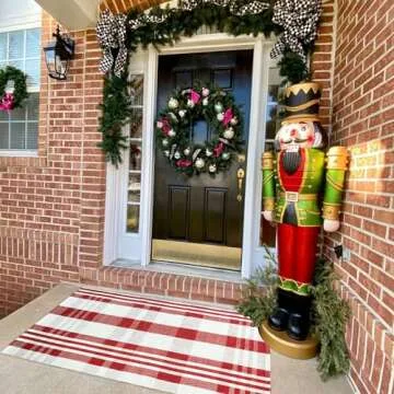 Durable Hand-Woven Christmas Door Mat for Every Home