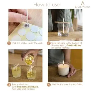 Buy BEADNOVA Candle Wick Stickers for DIY Candle Making