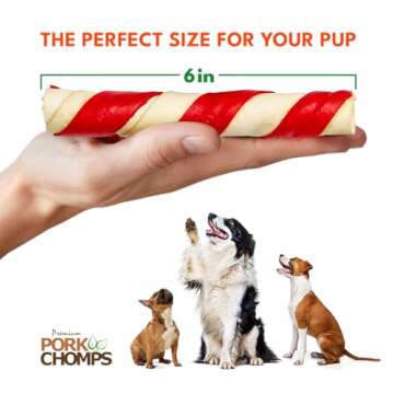 Pork Chomps Dog Chews - Healthy, Delicious, Assorted Flavors