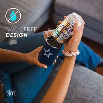 Simple Modern Officially Licensed NFL Pittsburgh Steelers Gifts for Men, Women, Dads, Fathers Day | Insulated Ranger Can Cooler for Standard 12oz Cans - Beer, Seltzer, and Soda