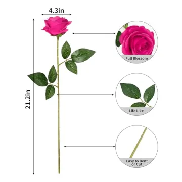 DuHouse Silk Roses for Wedding and Home Decoration