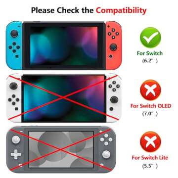 eXtremeRate 2 Pack HD Clear Screen Protector for Nintendo Switch – Durable & Stylish