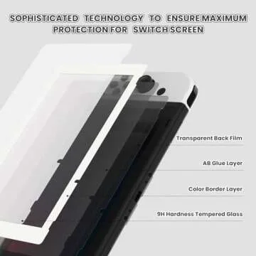 eXtremeRate Tempered Glass Screen Protector for Nintendo Switch