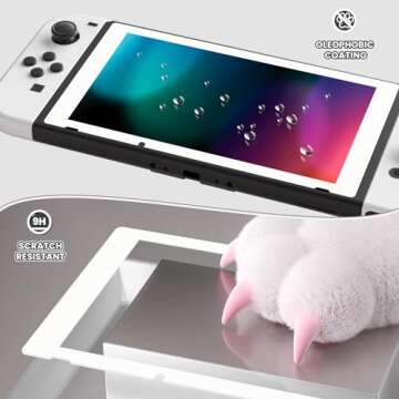 eXtremeRate Tempered Glass Screen Protector for Nintendo Switch