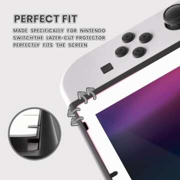eXtremeRate Tempered Glass Screen Protector for Nintendo Switch