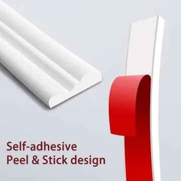 moonoom 20 Ft Self-Adhesive Wall Trim for Home Decoration