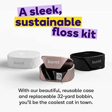 BURST Charcoal Floss Dispenser - Eco-Friendly Dental Care