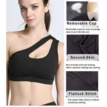 Helisopus One Shoulder Sports Bra - High Impact & Stylish Activewear