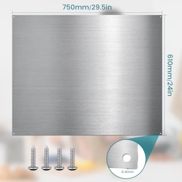 Stainless Steel Backsplash 24x30 with Easy Install