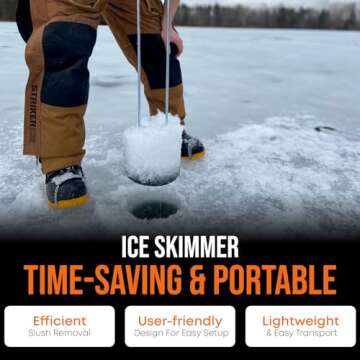 Deep Freeze One-Shot Ice Skimmer-Pro - Ultimate Ice Fishing Tool