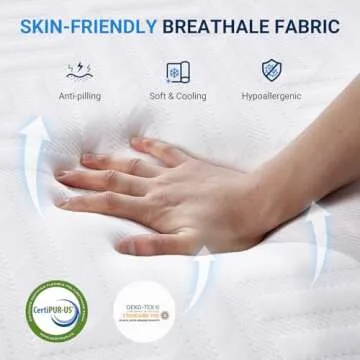 Avenco Queen Size Mattress, 12 inch Queen Mattress with Gel Memory Foam, Medium Firm, Mattress in a Box, Pressure Relief & Motion Isolation, CertiPUR-US Certified