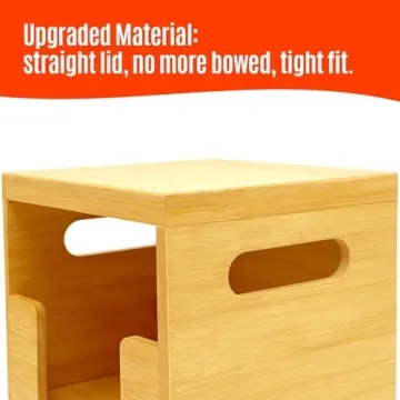 Libreshine Bamboo Paper Bowl Dispenser for Efficient Storage