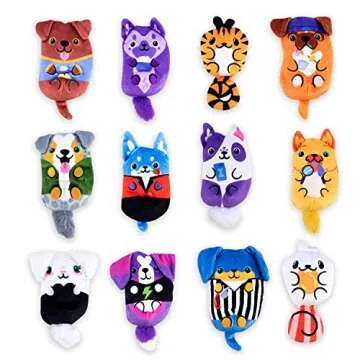 Dogs vs Squirls - Mystery Bag - 1pk - 4'' Super-Soft & Bean-Filled Plushies| Collect These as Desk Pets, Fidget Toys, or Sensory Toys - Great for Kids, Boys, & Girls, V2030