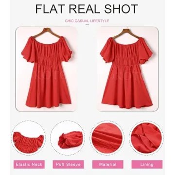 Stylish Dokotoo Summer Dresses for Women - Red Mini Dress
