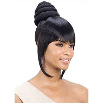 MAYDE BEAUTY SYNTHETIC EVERYDAY BUN & BANG SUNNY DAY (1B) - Effortless Style for Every Day