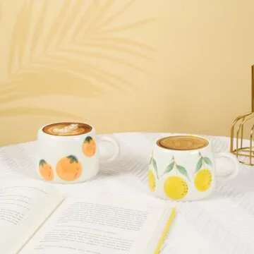 Koythin Cute Ceramic Coffee Mug for Home and Office