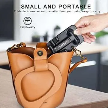 ANDATE Cell Phone Stand, Angle Height Adjustable Cell Phone Stand for Desk, Foldable Cell Phone Holder, Cradle, Dock, Tablet Stand, Case Friendly Compatible with All Mobile Phone/iPad/Kindle/Tablet