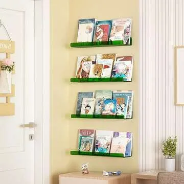 Upsimples 4 Pack Acrylic Shelves - Versatile Wall Storage