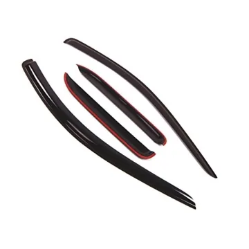 Tuningpros WD2-132 Dark Smoke 4 Pcs Set Window Visor for 2002-2008 Dodge Ram 2500