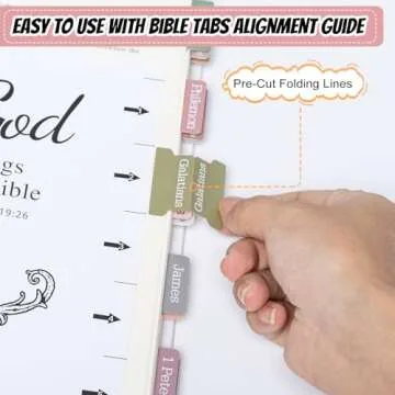 Laminated Bible Tabs,75 Tabs,Laminated Bible Index Tabs for Women and Men, Boho Theme Bible Tabs for Easy Navigation, Large Print Easy to Read