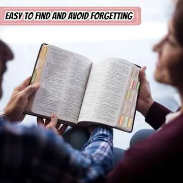 Laminated Bible Tabs,75 Tabs,Laminated Bible Index Tabs for Women and Men, Boho Theme Bible Tabs for Easy Navigation, Large Print Easy to Read