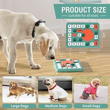 FOXMM Interactive Treat Puzzle Dog Toy for Smart Dogs