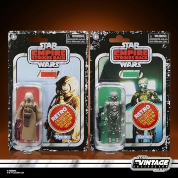 STAR WARS Retro Collection 4-LOM & Zuckuss, 2-Pack, The Empire Strikes Back 3.75-Inch Collectible Action Figures, Ages 4 and Up (Amazon Exclusive)
