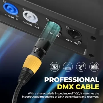 Czgor 15ft DMX Cables 6 Pack for Audio & Lighting