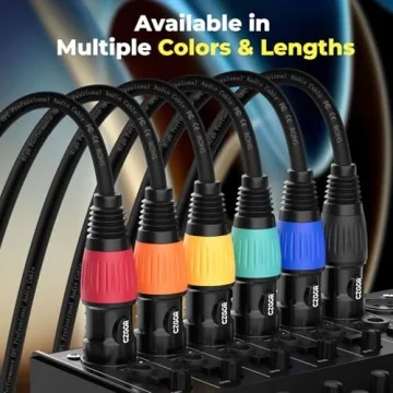 Czgor 15ft DMX Cables 6 Pack for Audio & Lighting