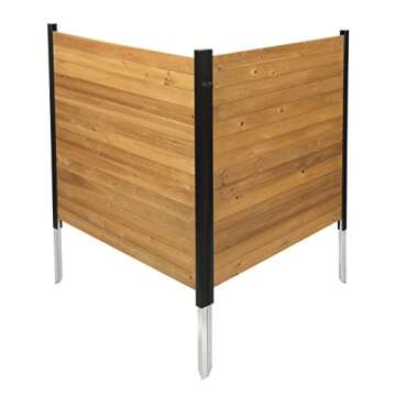 42in H x 38in W (2 Panels) No Dig Enclo Richmond Cedar Wood Privacy Screen, Ideal Outdoor Privacy Wall, Pool Equipment Enclosure, Trash Can Enclosures, Air Conditioner Fence, EC18008