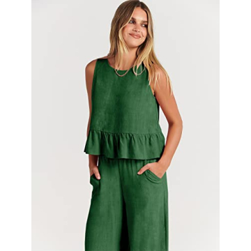 Chic ANRABESS Women's Summer 2 Piece Outfit for Any Occasion