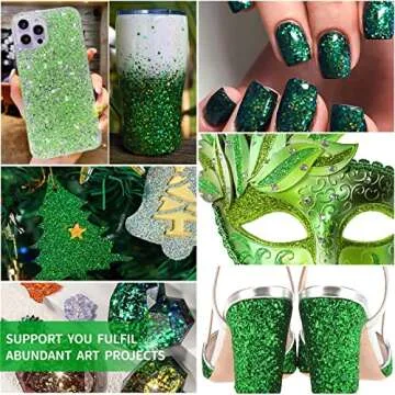 COKOHAPPY St. Patrick's Day Green Holographic Glitter 8 Boxes