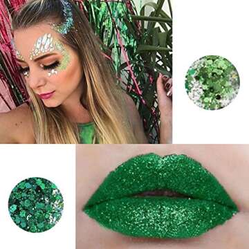 COKOHAPPY St. Patrick's Day Green Holographic Glitter 8 Boxes