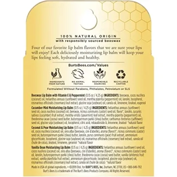 Burt's Bees Lip Balm - Natural Moisturizing Lip Care