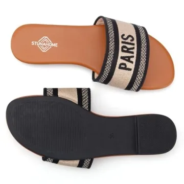 STUNAHOME Fashion Summer Flat Slide Sandals for Women
