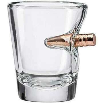 BenShot .308 Bullet Shot Glass – Unique USA-Made 2oz
