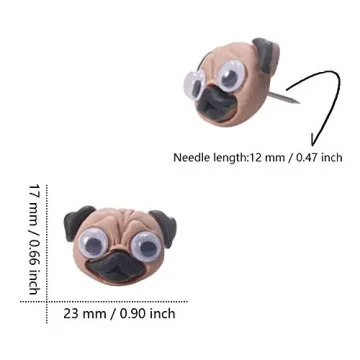 JruiZhp 20 Pcs Shar Pei Decorative Push Pins