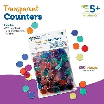 Learning Resources Counting Chips - 250 Durable Math Counters