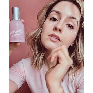 Saturday Skin Wide Awake Brightening Cream Illuminating Eye Cream for Wrinkles, Puffy Eyes+Dark Circles Lightweight, Moisturizing, Deeply Hydrates, Anti Aging Reduce Fine Lines 1.01 Fl Oz (30ml)