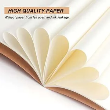 ZZTX 4 Pack Blank Kraft Notebooks, Blank Paper Sketchbooks for Drawing Doodling Writing,Travel Journal Set, A5, 36 Pages, 8.3” X 5.5”