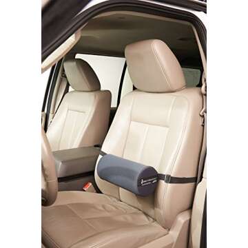 OPTP The Original McKenzie Lumbar Roll – USA-Made Low Back Lumbar Support for Office Chair & Car Seat Back Support Cushion. The Preferred Lumbar Pillow by Physical Therapists - Standard Density