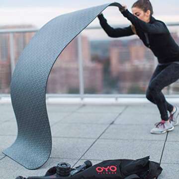 OYO Fitness Reversible Exercise Mat - Non-Slip Comfort
