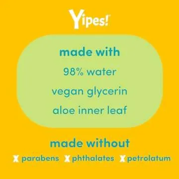 Yipes! Kids Face and Hand Wipes | Compostable Wet Wipes for Sensitive Skin | Individually Wrapped | Classroom Must Haves | Travel Essentials | For Backpacks, Lunchboxes, Classroom Supplies | 2 pack