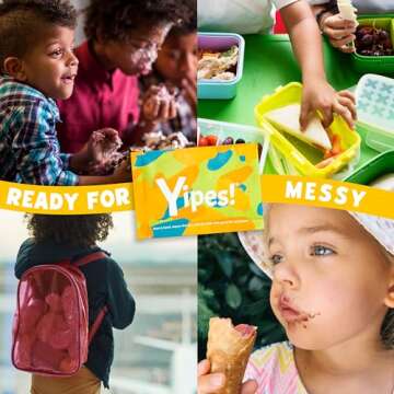 Yipes! Kids Face and Hand Wipes | Compostable Wet Wipes for Sensitive Skin | Individually Wrapped | Classroom Must Haves | Travel Essentials | For Backpacks, Lunchboxes, Classroom Supplies | 2 pack