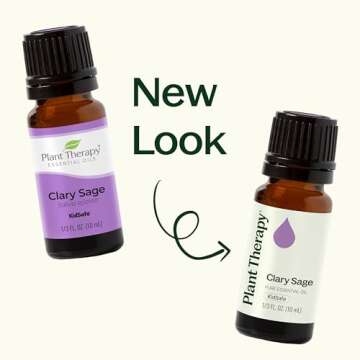 Plant Therapy Clary Sage Essential Oil 100% Pure, Undiluted, Natural Aromatherapy, Therapeutic Grade 10 mL (1/3 oz)